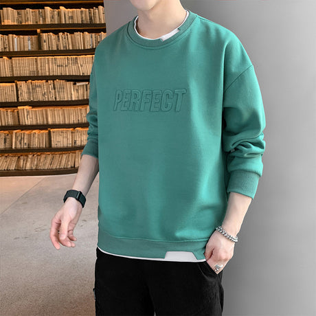 Sweatshirt Men Korean Style Trend Round Neck Fashion