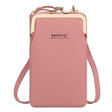 Fashion Mobile Phone Shoulder Bags With Lock Women Messenger Bag Wallet