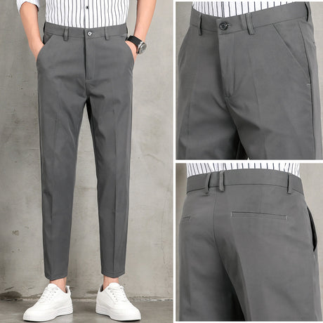 Trendy Nine-point Trousers Men's Slim Casual Trousers
