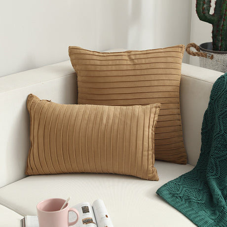 Nordic Simple Suede Vertical Clause Cushion Cover Nordic Style Furniture Sofa Cushion Pillow Stock Wholesale