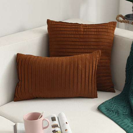 Nordic Simple Suede Vertical Clause Cushion Cover Nordic Style Furniture Sofa Cushion Pillow Stock Wholesale