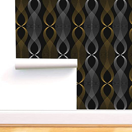 Thicken Wallpaper Black And White Gray Solid Geometric Self-adhesive Wallpaper Self-adhesive Furniture Renovation Stickers