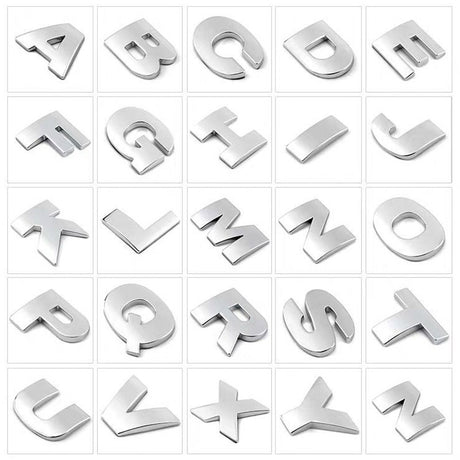 Large number car tail letter label, car personality letter sticker