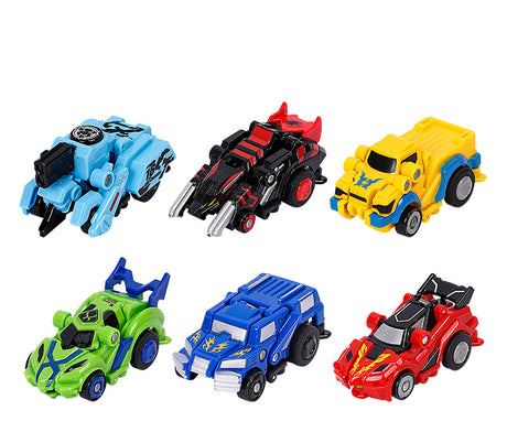 Creative Jumping Warrior Deformation Battle Toy Car Bounce Transformation Robot New Anime PVC Action Figures Boys Toys Game Set