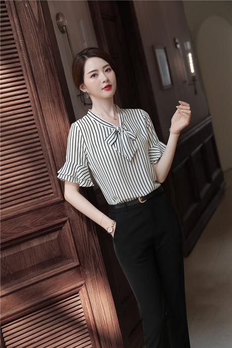 Short-Sleeved Shirt Ladies Summer Korean Professional Shirt