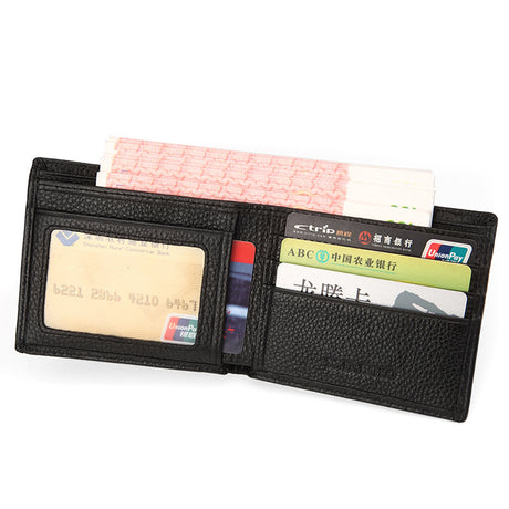 Men's Leather Wallets Ultra-thin First Layer Cowhide Short Wallet