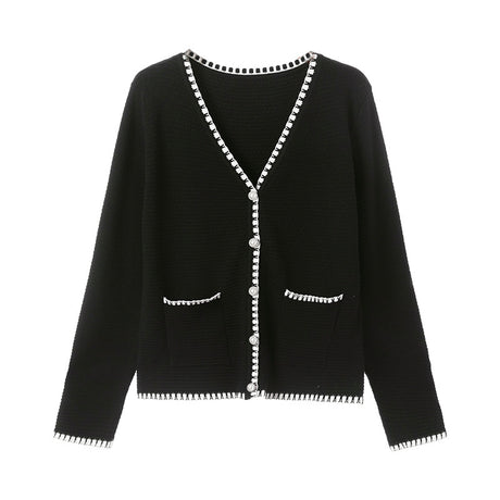 Knit sweater retro temperament blouse cardigan women