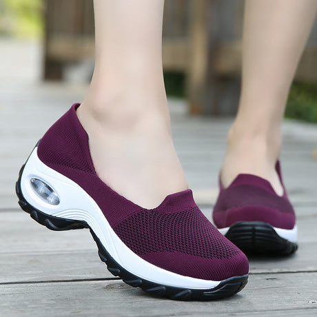 Sports And Leisure Girls Running Trendy Shoes Knitted Women's Shoes