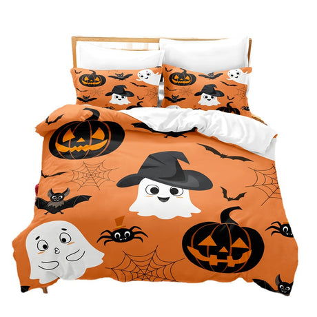 Halloween Series Bed Sheet Holiday Bedding Three-piece Set