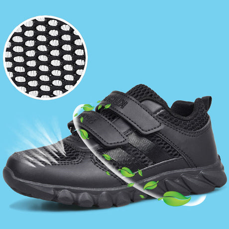 Boys' Shoes, Sports Shoes, Waterproof, Non-slip, Deodorant, Children's Black Shoes