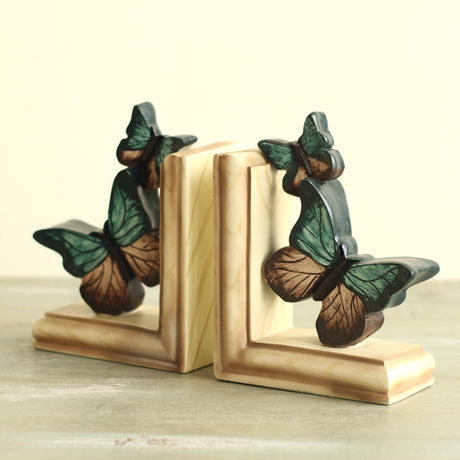 Country Butterfly Bookstand Bookend Resin Craft Set