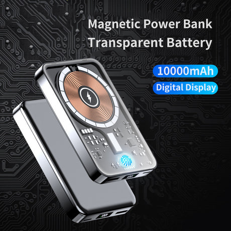 Transparent Magnetic Power Bank 22.5W Fast Charge