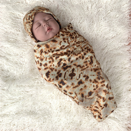 Baby Wrap Blanket Baby Hat 2-Piece Set