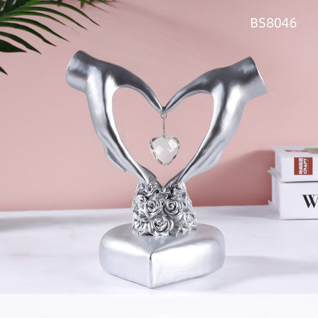 Creative Wedding Gift Heart Printing Resin Craft Ornament
