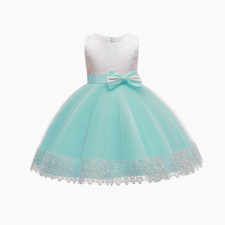 Lace Puffy Yarn Children's Clothing Princess Performance Dress Girls Dress