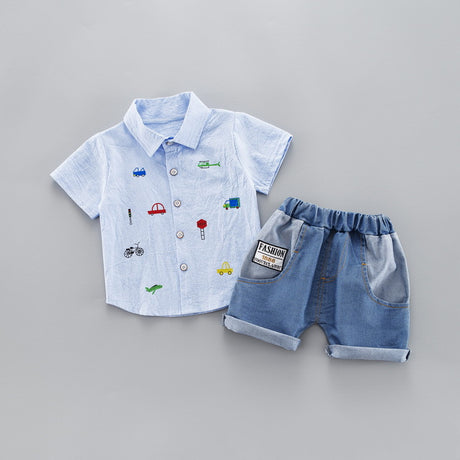 Boys short sleeve two-piece suit