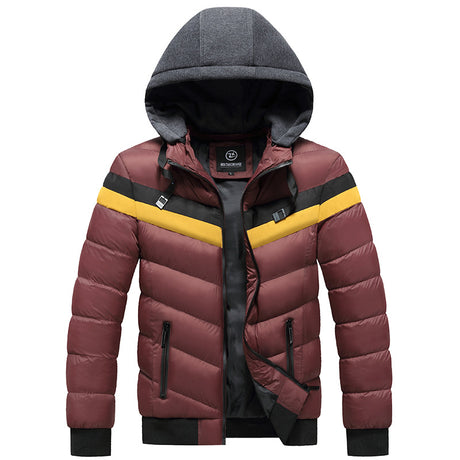 Men Winter Casual Plus Size Hooded Jacket