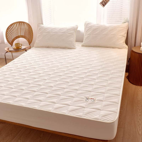 Pure Cotton Bed Sheet Single Piece Thickened Quilted Anti-mite Mattress Protector