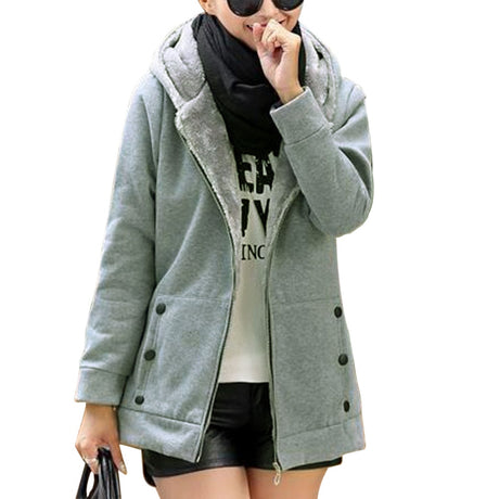Thick Warm Cardigan Sweater Hooded Jacket