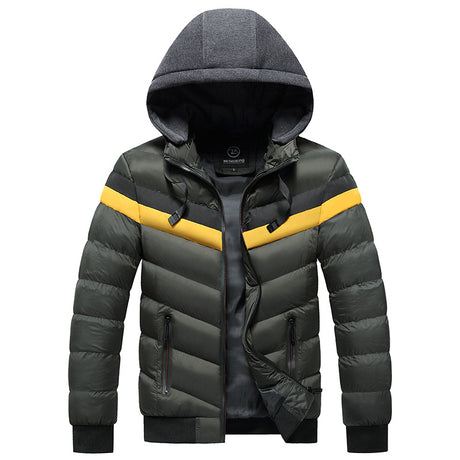 Men Winter Casual Plus Size Hooded Jacket