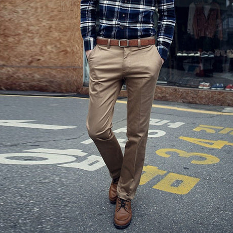 Business Casual Non Iron Solid Color Work Trousers