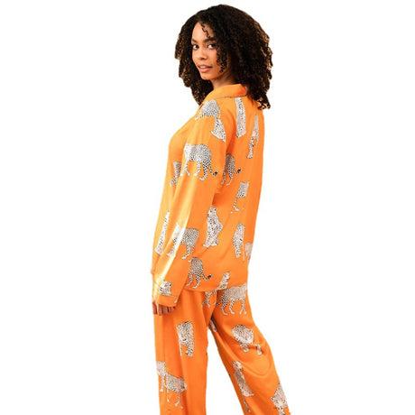Women's Printed Long-sleeved Trouser Suit Pajamas