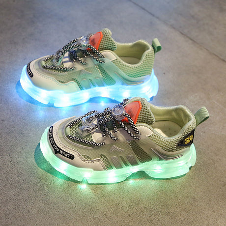 USB Charging Glowing Girls Sneakers Children Casual Shoes