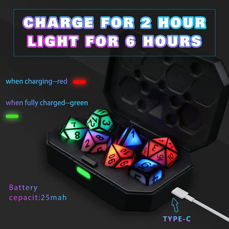 Charging Luminous Dice Chip LED