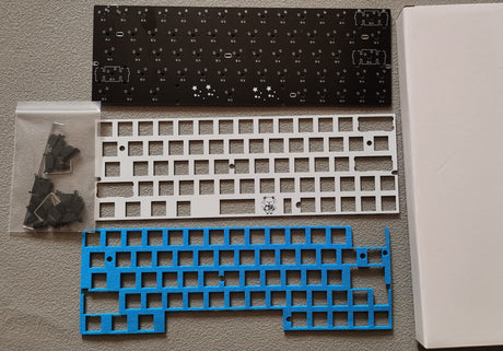 Customized Mechanical Keyboard Kit Left 64 Glass Fiber Positioning Plate RGB Bottom Light