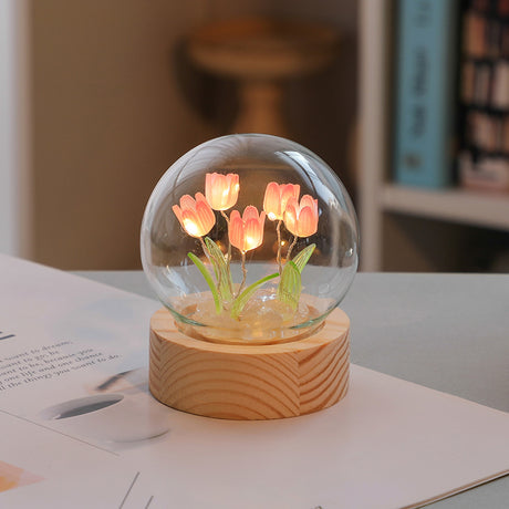 Cute Mini Tulip Small Night Light Tabletop Decoration Holiday Gift