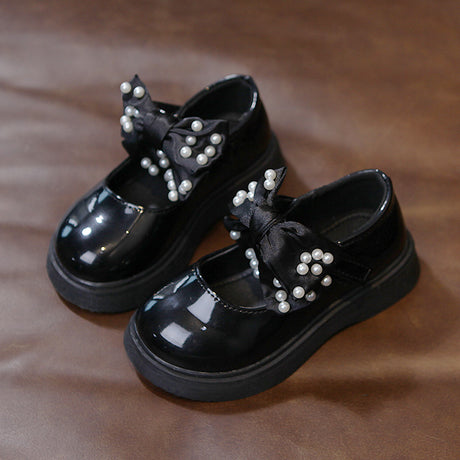 Girls' Princess Shoes, Children's Soft-soled Leather Shoes, Black Single Shoes