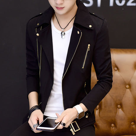 Jacket Men Spring And Autumn Korean Style Top Clothes Trendy Handsome Gown Casual Men Jacket