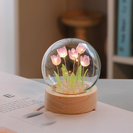 Cute Mini Tulip Small Night Light Tabletop Decoration Holiday Gift