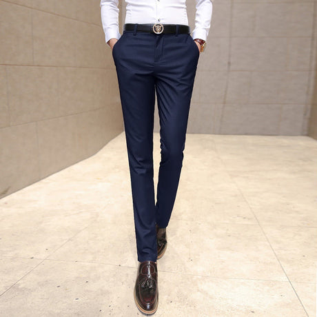 Business Casual Non Iron Solid Color Work Trousers