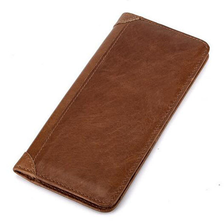 Cowhide Wallet Retro Waxed Cowhide Leather Wallet Coin Multi-card Wallet