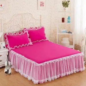 Korean Style Lace One-piece Princess Bedspread Lace Bed Cover Thick Mattress Protection Cover Sheet
