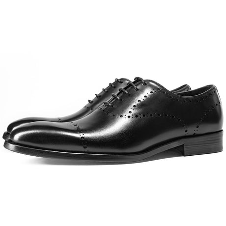 Cowhide British Style Brock Oxford Shoes Men