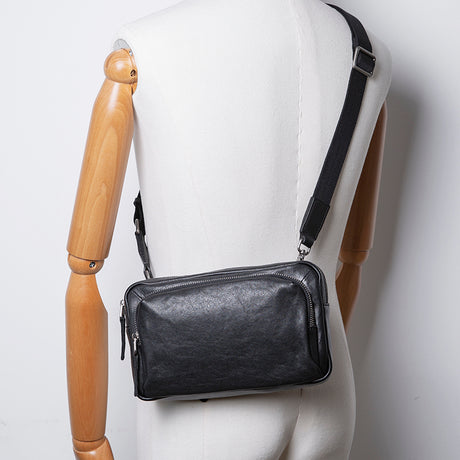 Large Capacity Multifunctional Leather Shoulder Bag For Men